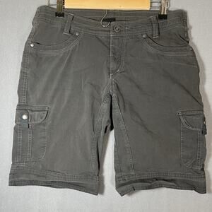 KUHL Shorts Women's Size 8 Gray Splash 11" Inseam Cargo Outdoor Camping Hiking